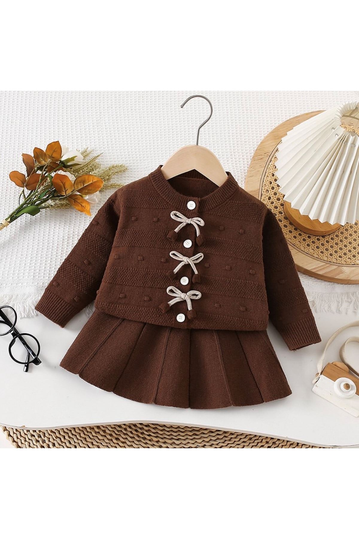 طفل بنت شتوية تنورة قميص