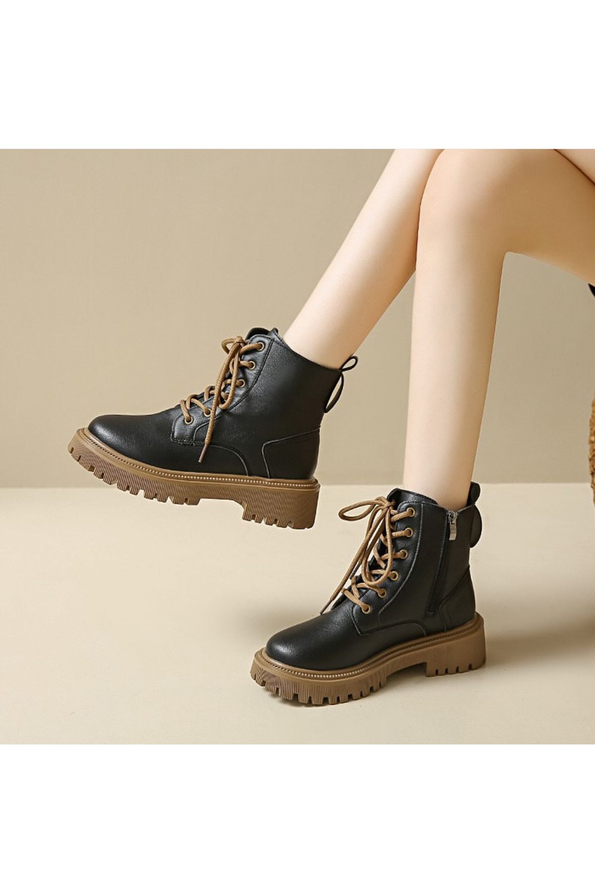احذية نسائية شتوية بوت قصير كعب