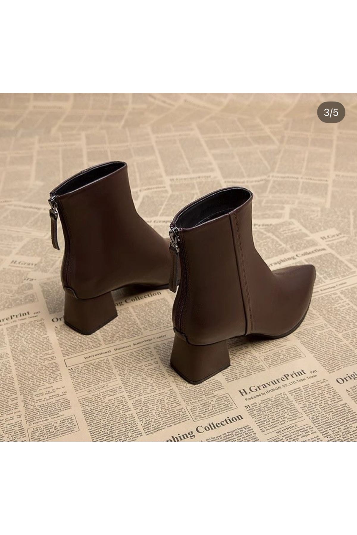 احذية نسائية شتوية بوت قصير كعب