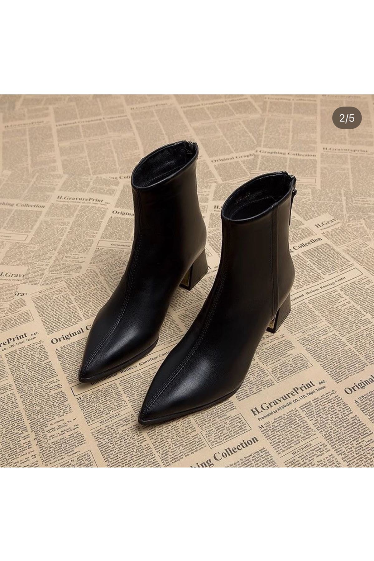 احذية نسائية شتوية بوت قصير كعب