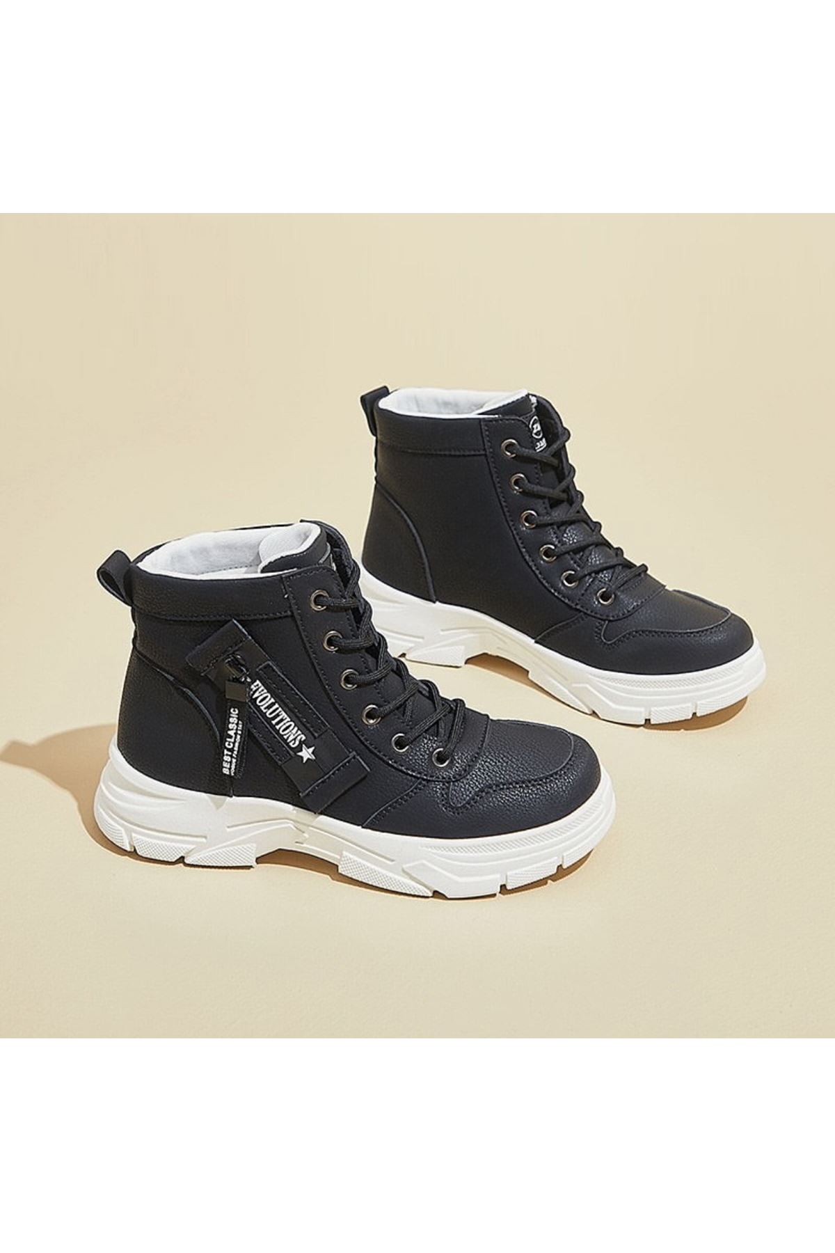 احذية نسائية شتوية بوت قصير فلات