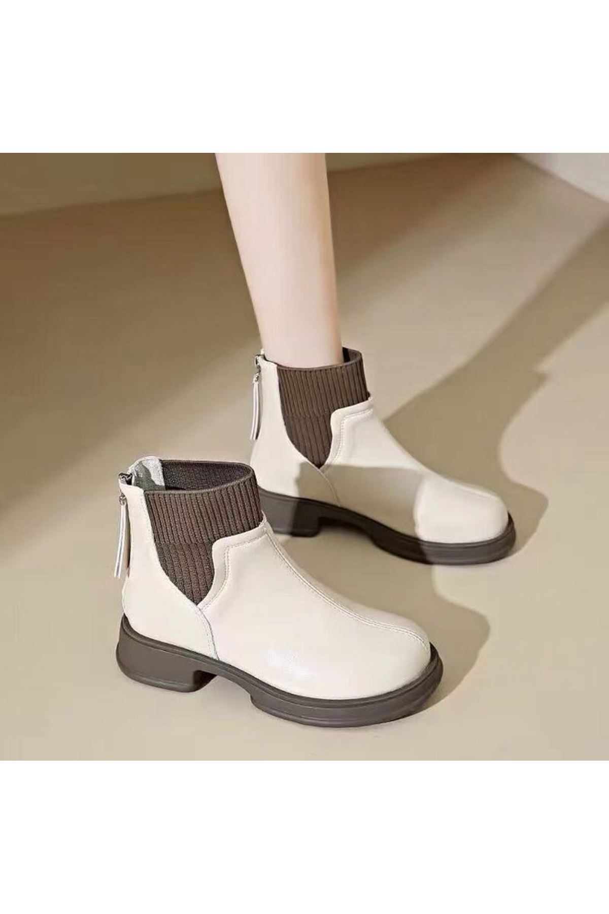 احذية نسائية شتوية بوت قصير كعب