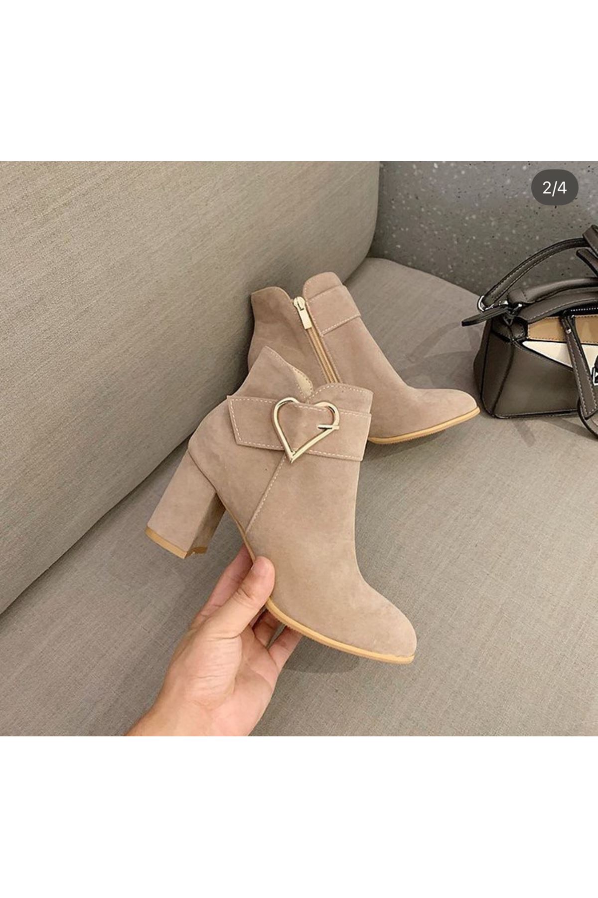 احذية نسائية شتوية بوت قصير كعب