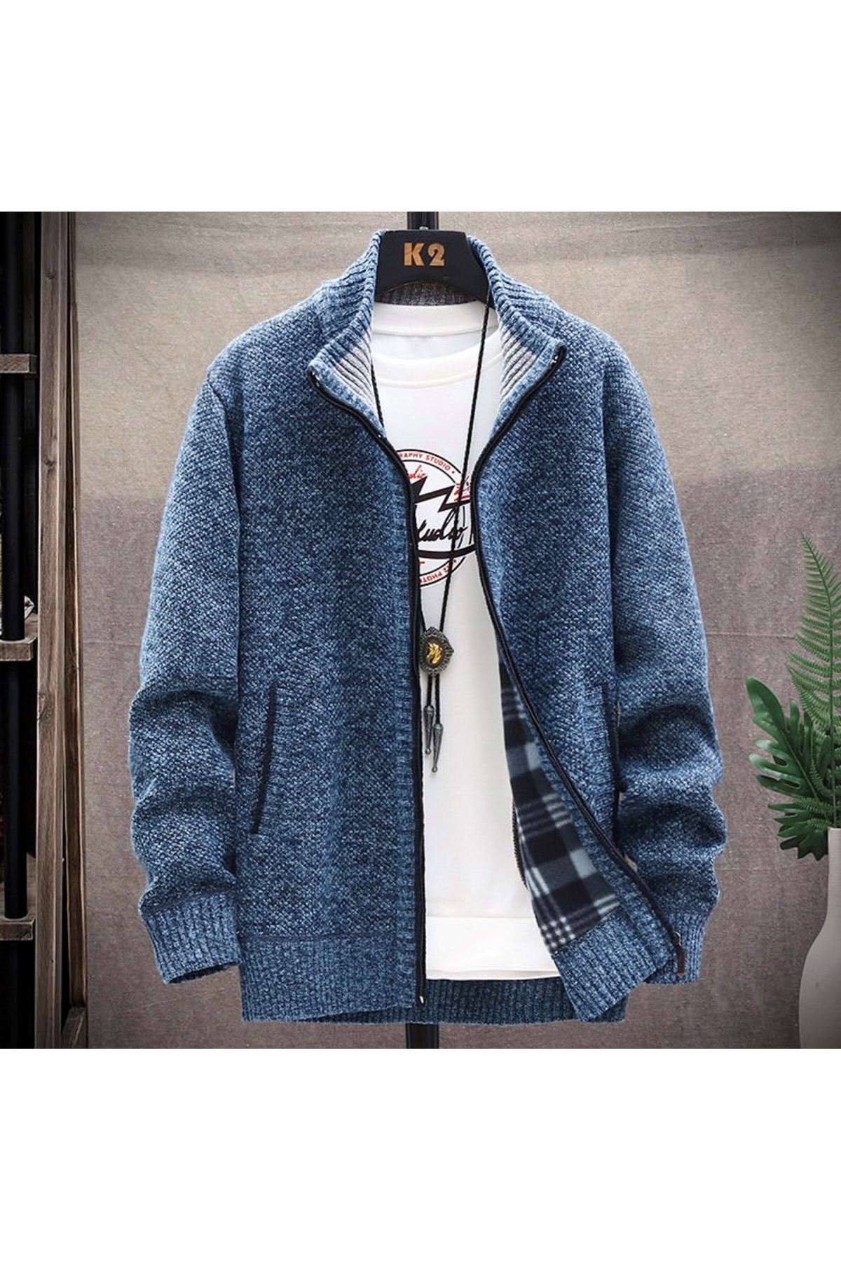 ملابس رجالية شتوية جاكيت صوف