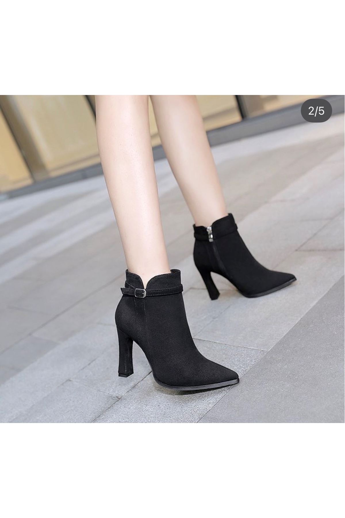 احذية نسائية شتوية بوت قصير كعب 