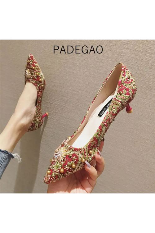 الأحذية النسائية الصيفية حذاء كعب 