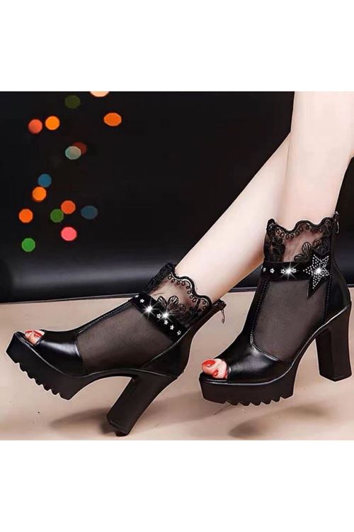  ‎الأحذية النسائية  الصيفية حذاء كعب