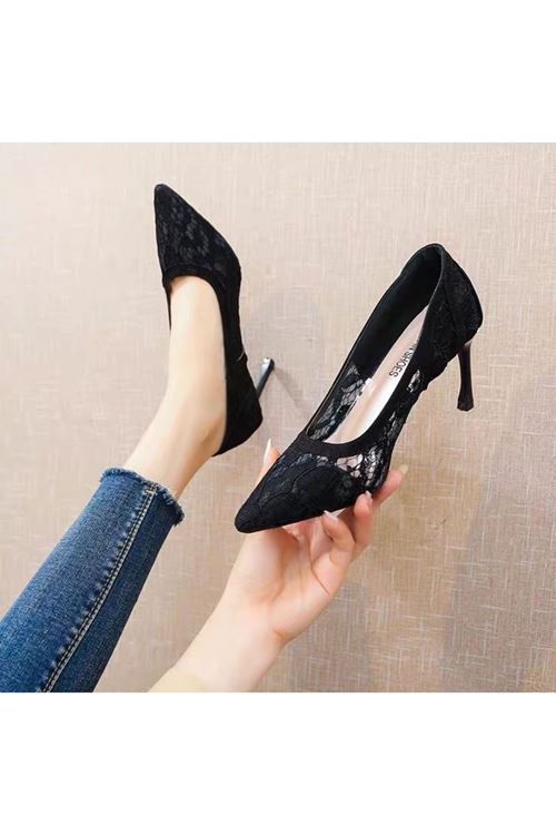 ‎الأحذية النسائية  الصيفية حذاء  كعب