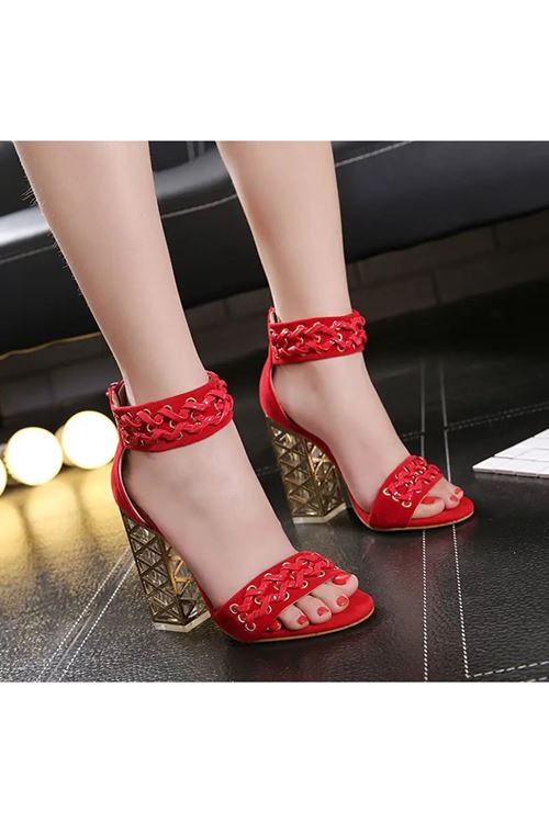 الأحذية النسائية الصيفية حذاء كعب 