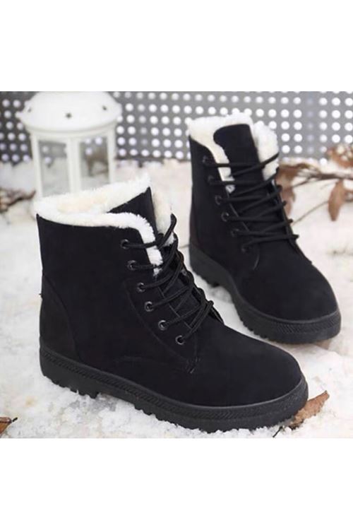 ‎الأحذية النسائية الشتوية بوت قصير فلات