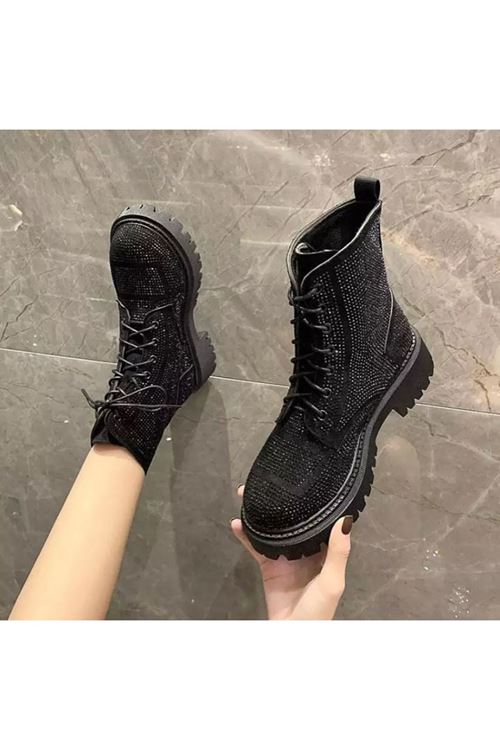 الأحذية النسائية الشتوية بوت  قصير  كعب