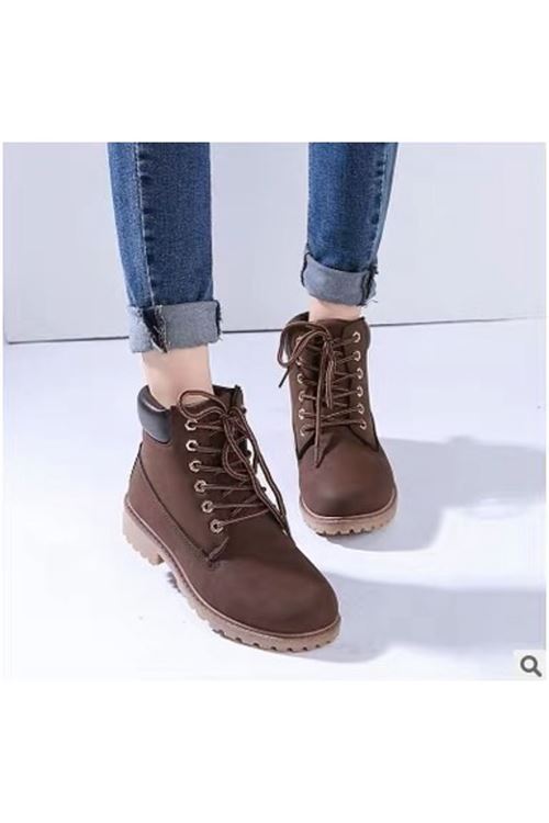 ‎الأحذية النسائية الشتوية بوت قصير فلات