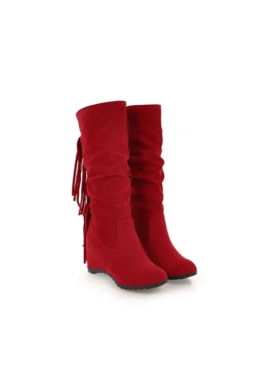 ‎الأحذية النسائية الشتوية بوت طويل فلات