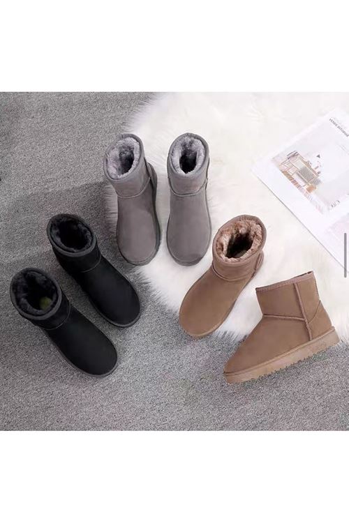 الأحذية النسائية الشتوية بوت قصير فلات