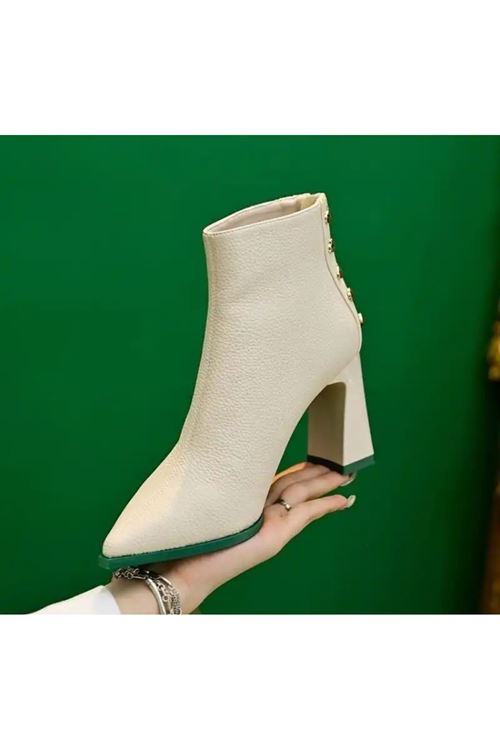 الأحذية النسائية الشتوية بوت قصير كعب