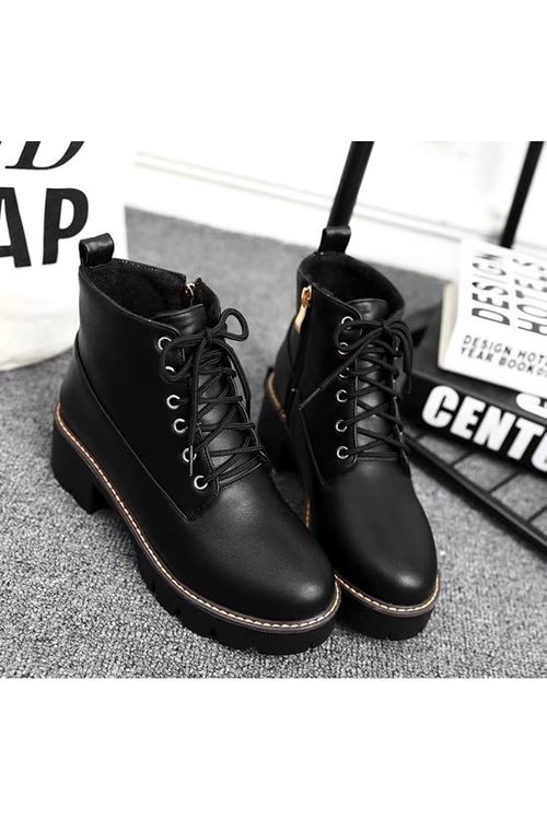 الأحذية النسائية الشتوية بوت قصير كعب