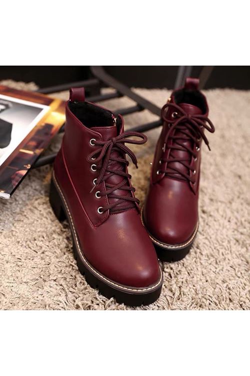 الأحذية النسائية الشتوية بوت قصير كعب