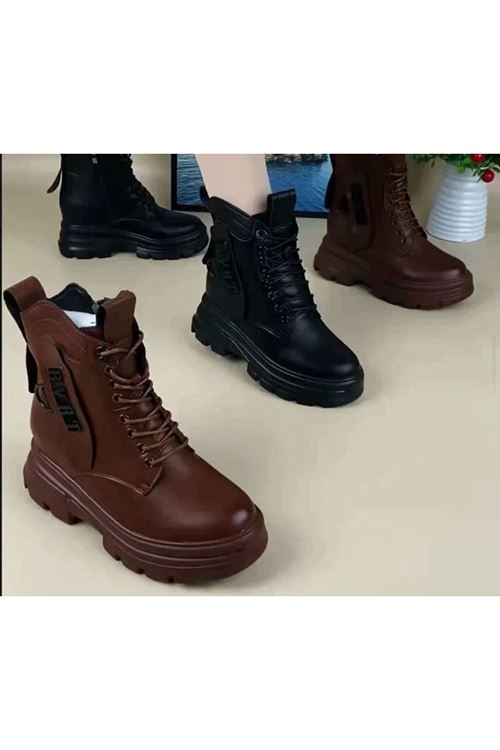 أحذية نسائية شتوية بوت قصير فلات