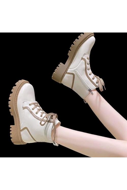 ‎الأحذية النسائية الشتوية بوت قصير فلات