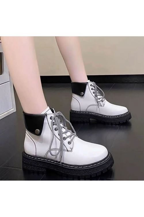 ‎الأحذية النسائية الشتوية بوت قصير فلات