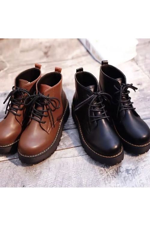 ‎الأحذية النسائية الشتوية بوت قصير فلات