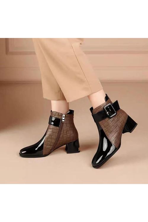 الأحذية النسائية الشتوية بوت قصير كعب