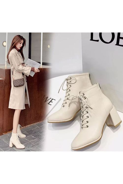 الأحذية النسائية الشتوية بوت قصير كعب 