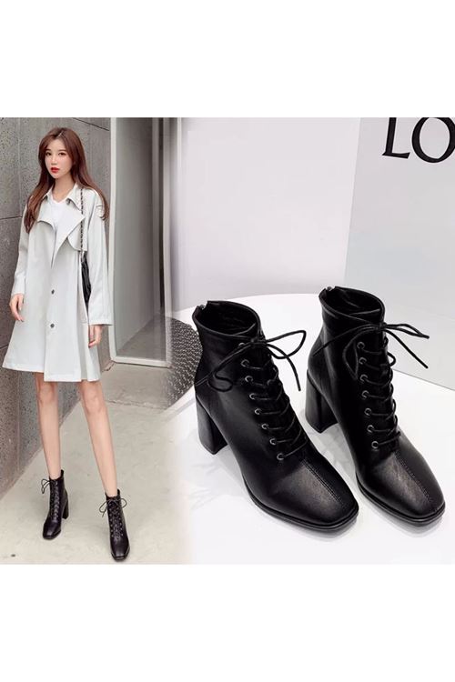 الأحذية النسائية الشتوية بوت قصير كعب 