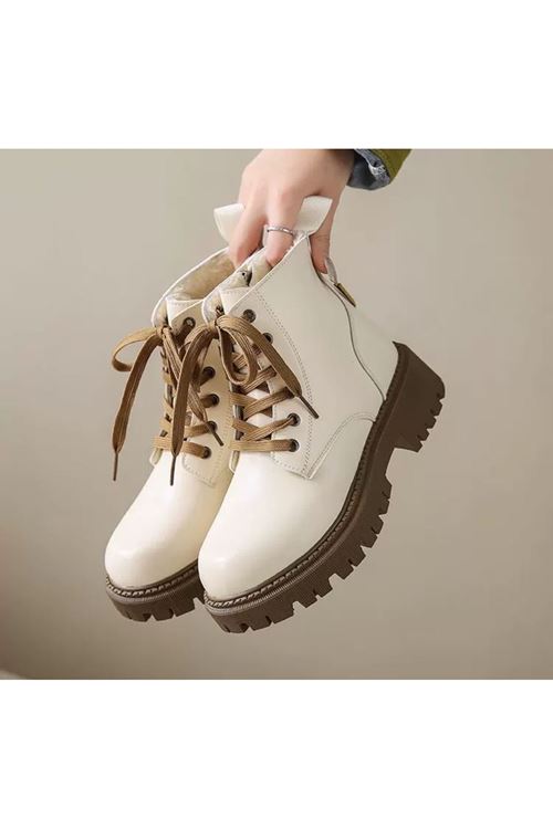 الأحذية النسائية الشتوية بوت قصير فلات