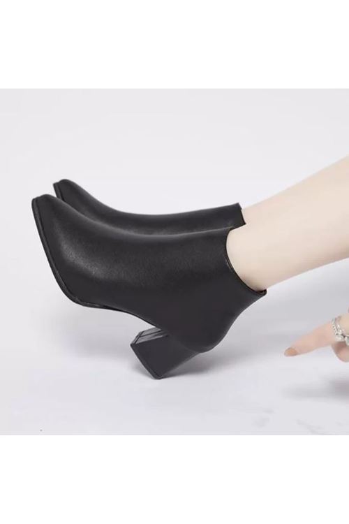 الأحذية النسائية الشتوية بوت قصير كعب 