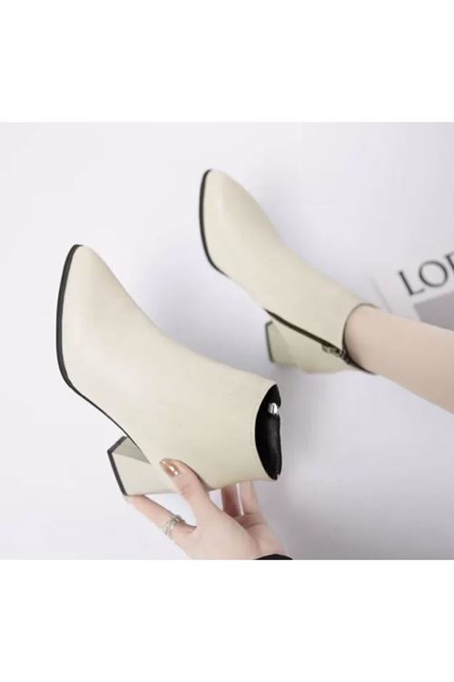 الأحذية النسائية الشتوية بوت قصير كعب 