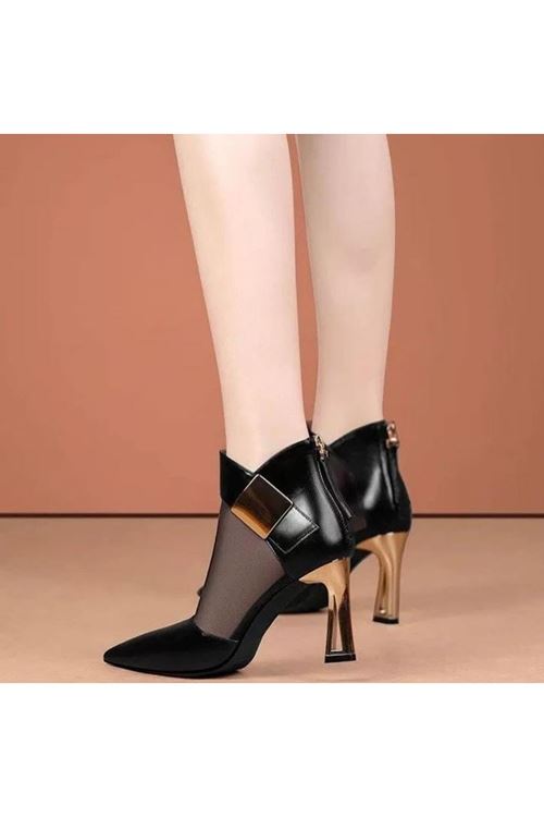 الأحذية النسائية الشتوية بوت قصير كعب 