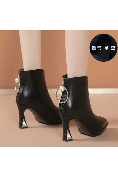 الأحذية النسائية الشتوية بوت قصير كعب 