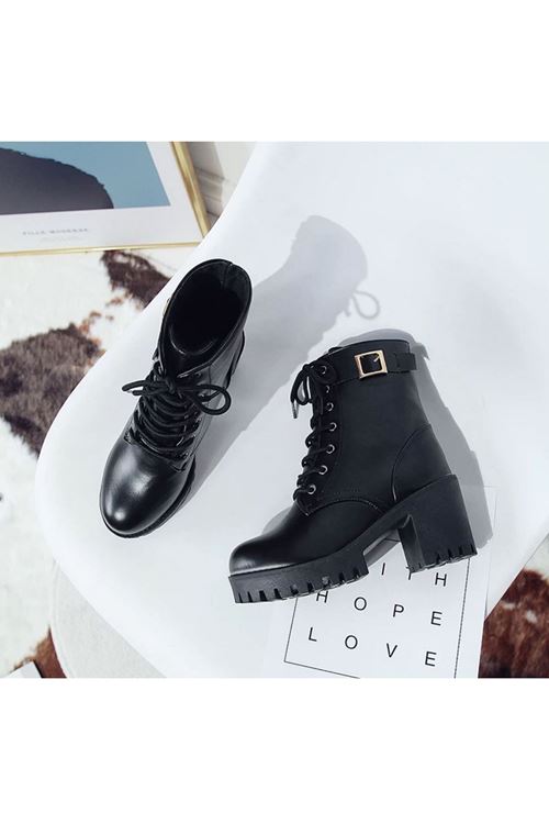 الأحذية النسائية الشتوية بوت قصير كعب 