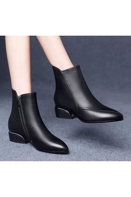 الأحذية النسائية الشتوية بوت قصير فلات