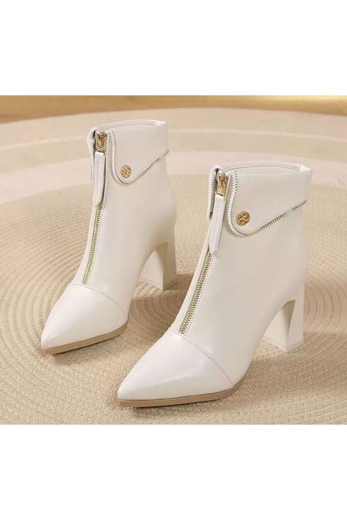 الأحذية النسائية الشتوية بوت قصير كعب  