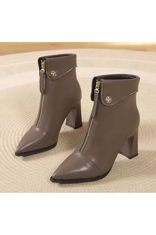 الأحذية النسائية الشتوية بوت قصير كعب  