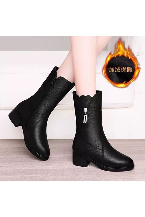 أحذية نسائية شتوية بوت طويل فلات 
