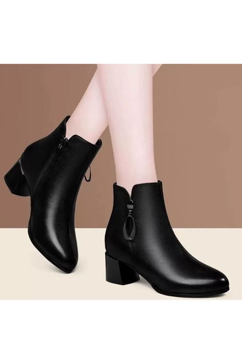 أحذية نسائية شتوية بوت قصير كعب