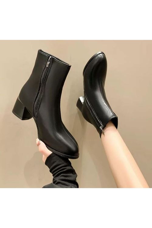 أحذية نسائية شتوية بوت قصير كعب 