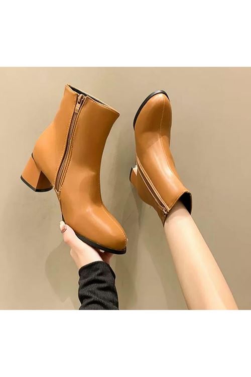 أحذية نسائية شتوية بوت قصير كعب 