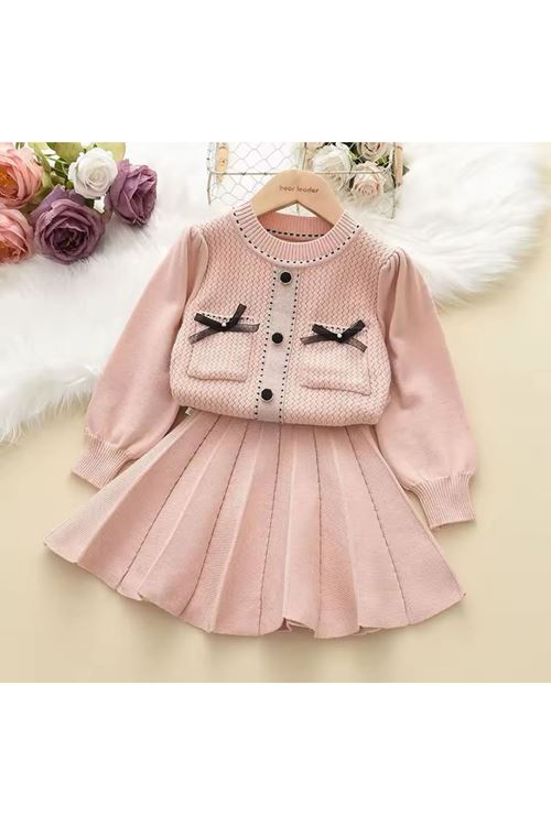 طفل بنت شتوية تنورة جاكيت 