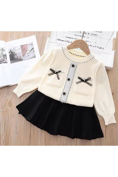 طفل بنت شتوية تنورة جاكيت 