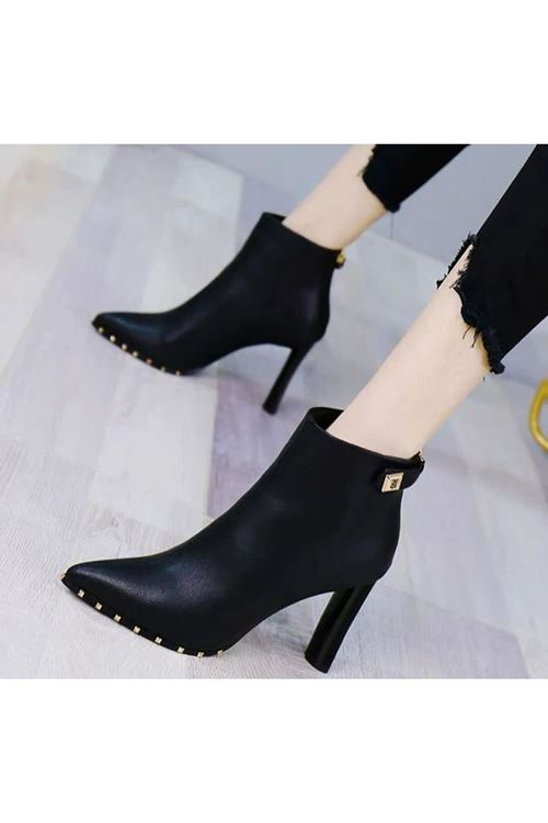 أحذية  نسائية شتوية  بوت طويل كعب