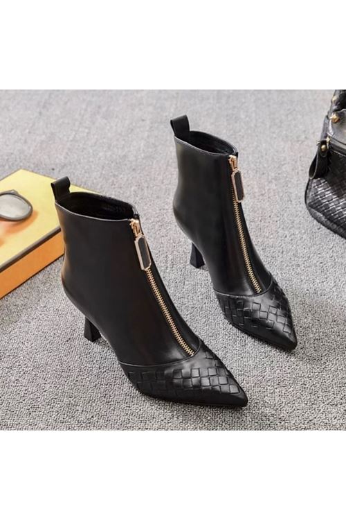 أحذية نسائية شتوية بوت قصير كعب