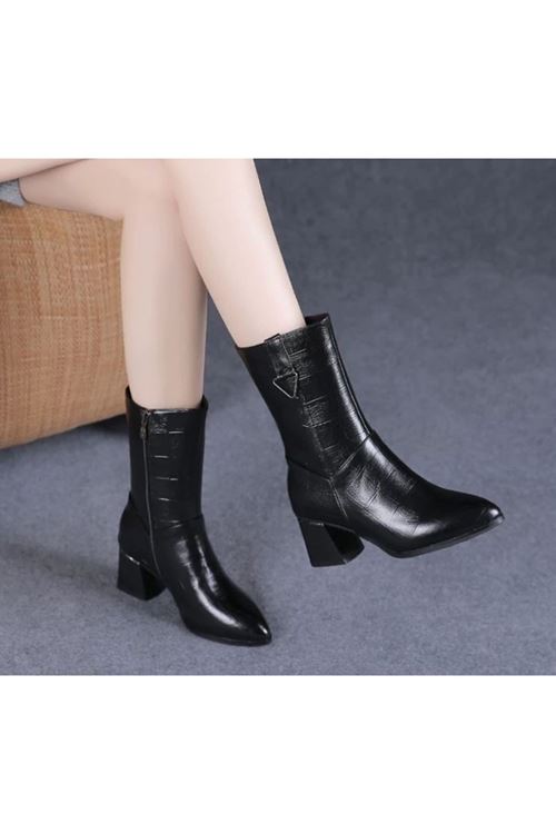 أحذية نسائية شتوية بوت طويل كعب