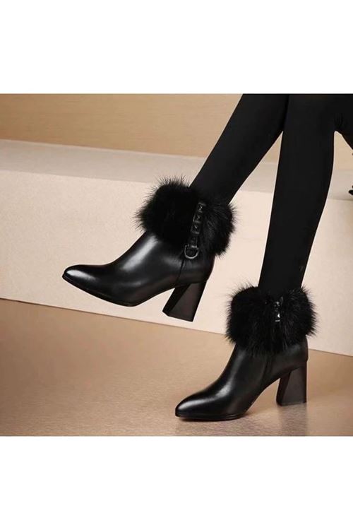  أحذية نسائية شتوية بوت طويل كعب 