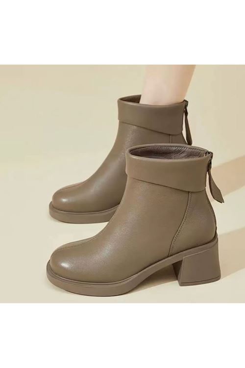 أحذية نسائية شتوية بوت قصير كعب