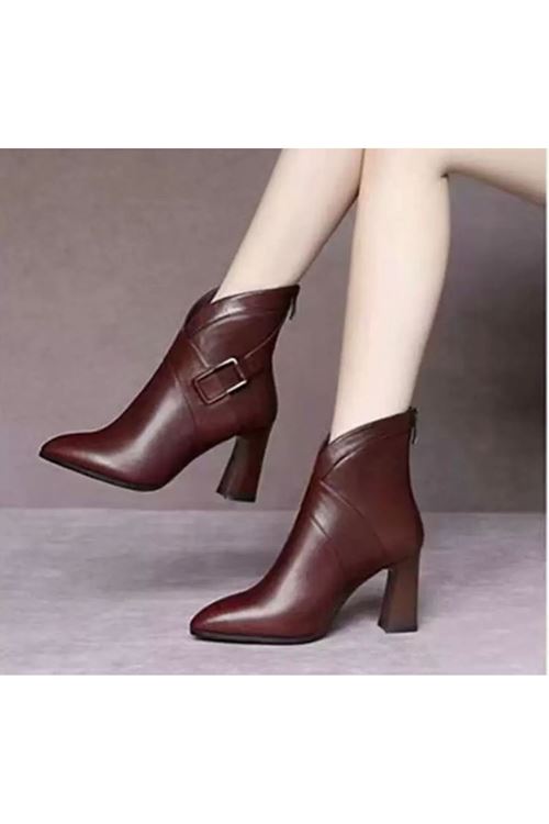 أحذية نسائية شتوية بوت طويل كعب	