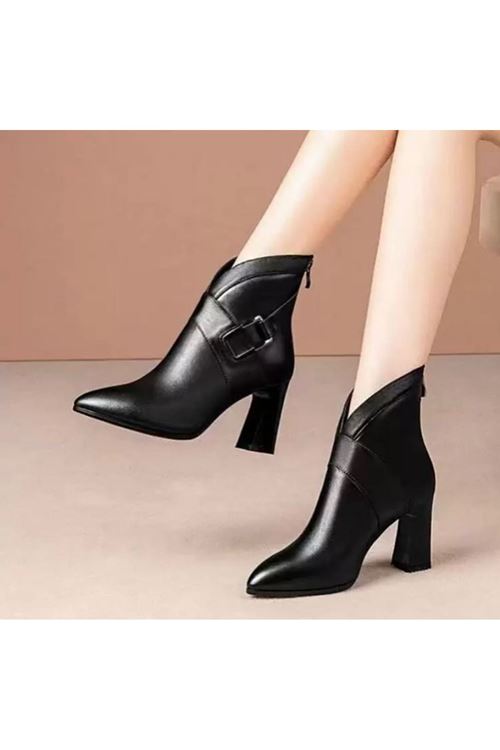 أحذية نسائية شتوية بوت طويل كعب	